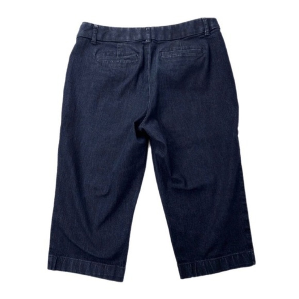 St. John's Bay Capri Jeans Women 10P Dark Wash Denim‎ Stretch Blue - Picture 2 of 12
